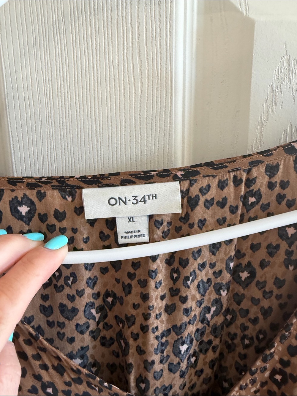 Brown Leopard Print Long Sleeve Tiered Dress - Picture 2 of 3